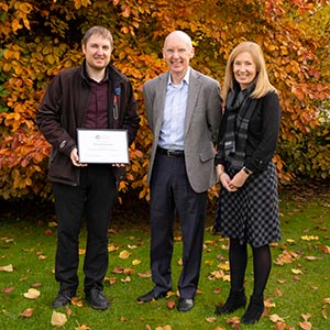 Brian Johnstone from Alness was selected as the winner of the Willie Printie Prize for Engineering Excellence. Brian was chosen for his academic and professional development, which saw him progress from an electrical apprenticeship to a university degree, then into a senior position at NHS Highland.