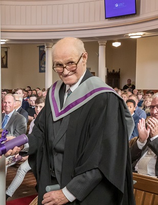 John Macdonald receiving his award