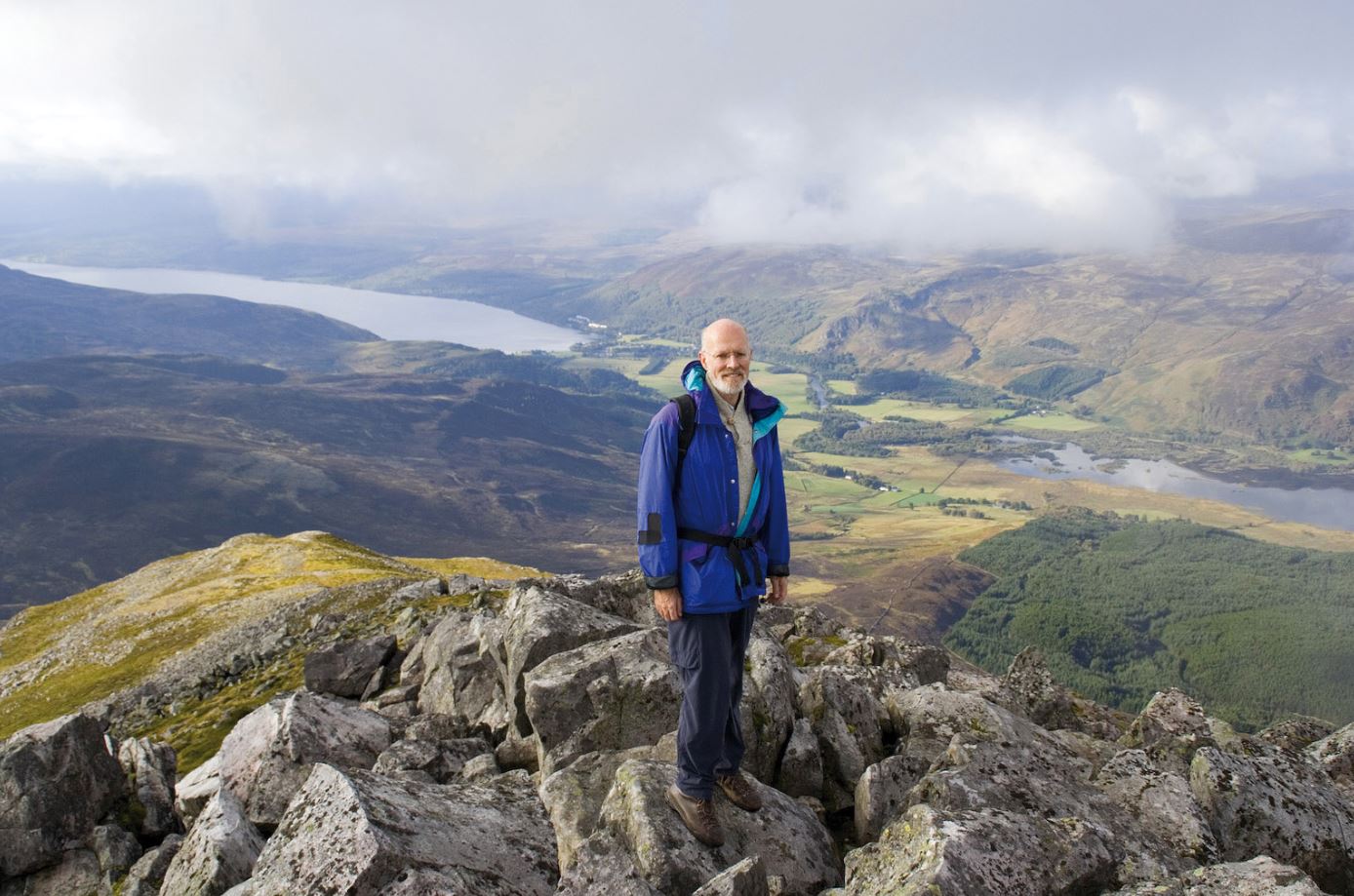 Professor Martin Price on a mountain 