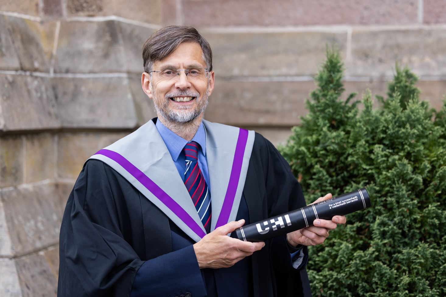 Francis with his scroll