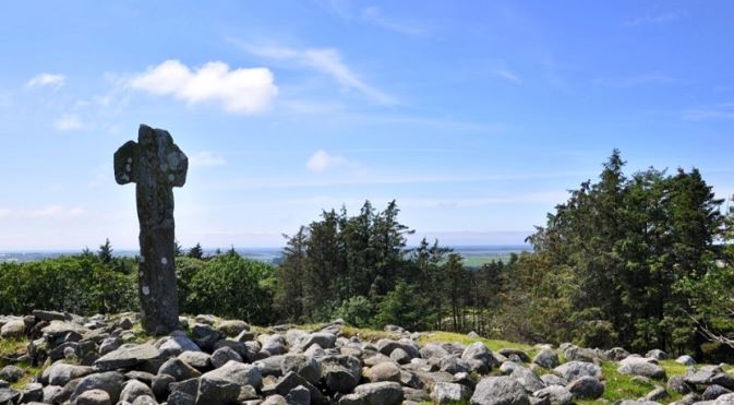 Carved stone cross