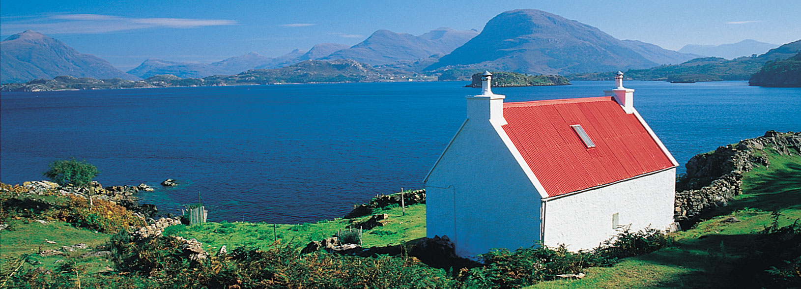 Cottage in landscape