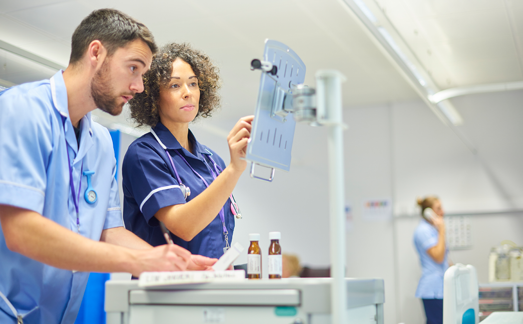 People working in a hospital